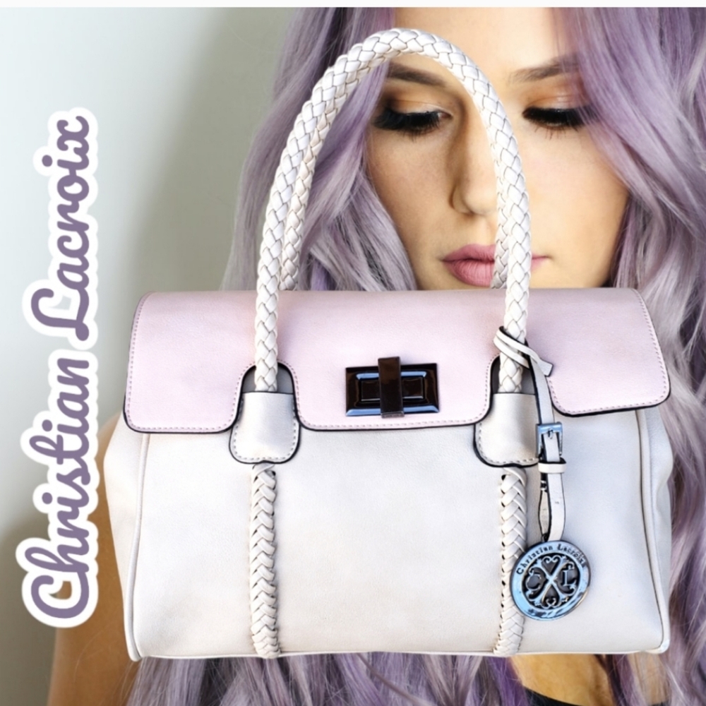 Christian Lacroix Cream & Pink Satchel